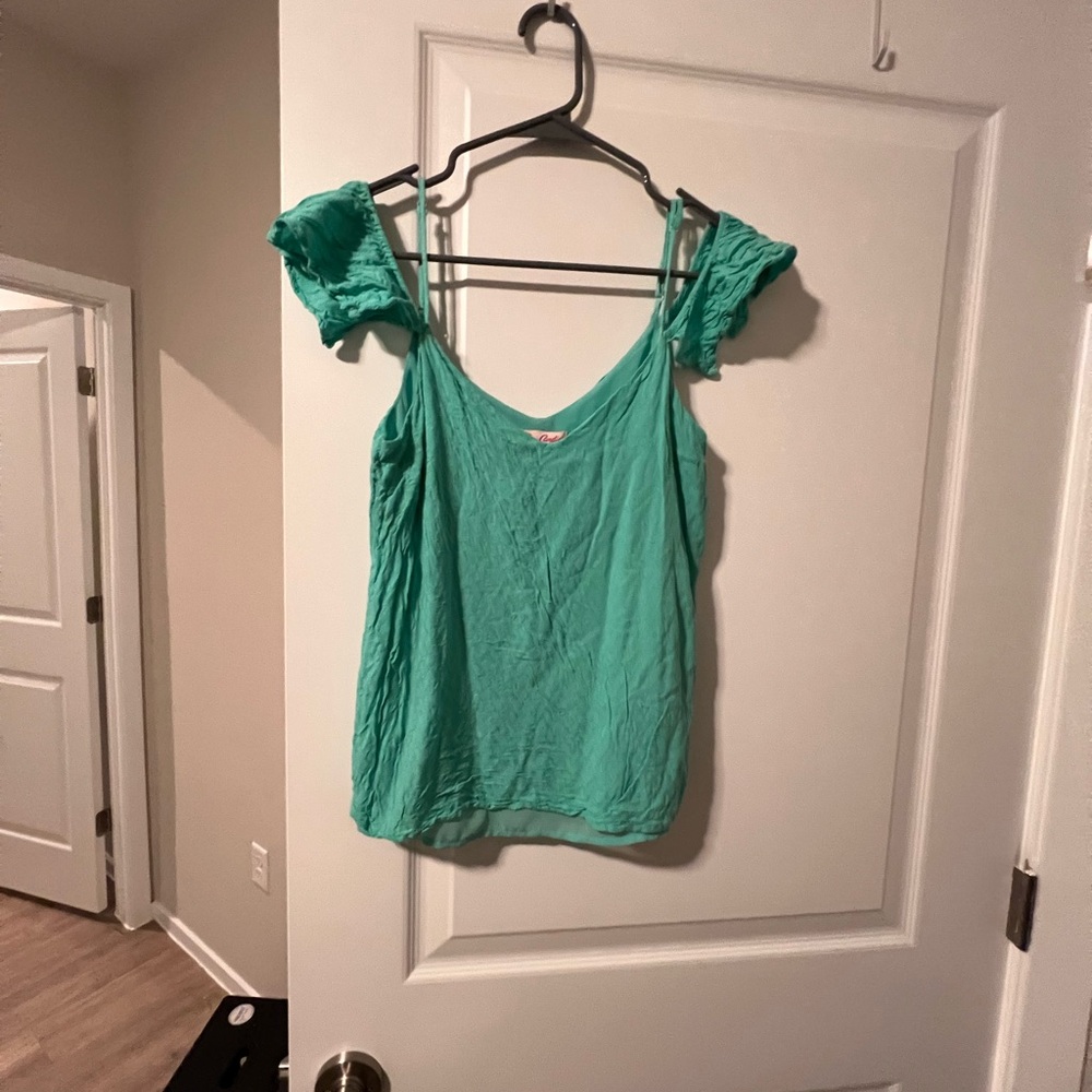 Teal Strapless Shirt